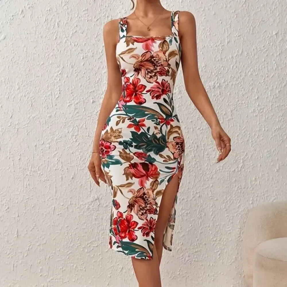 Vibrant floral dress sz small